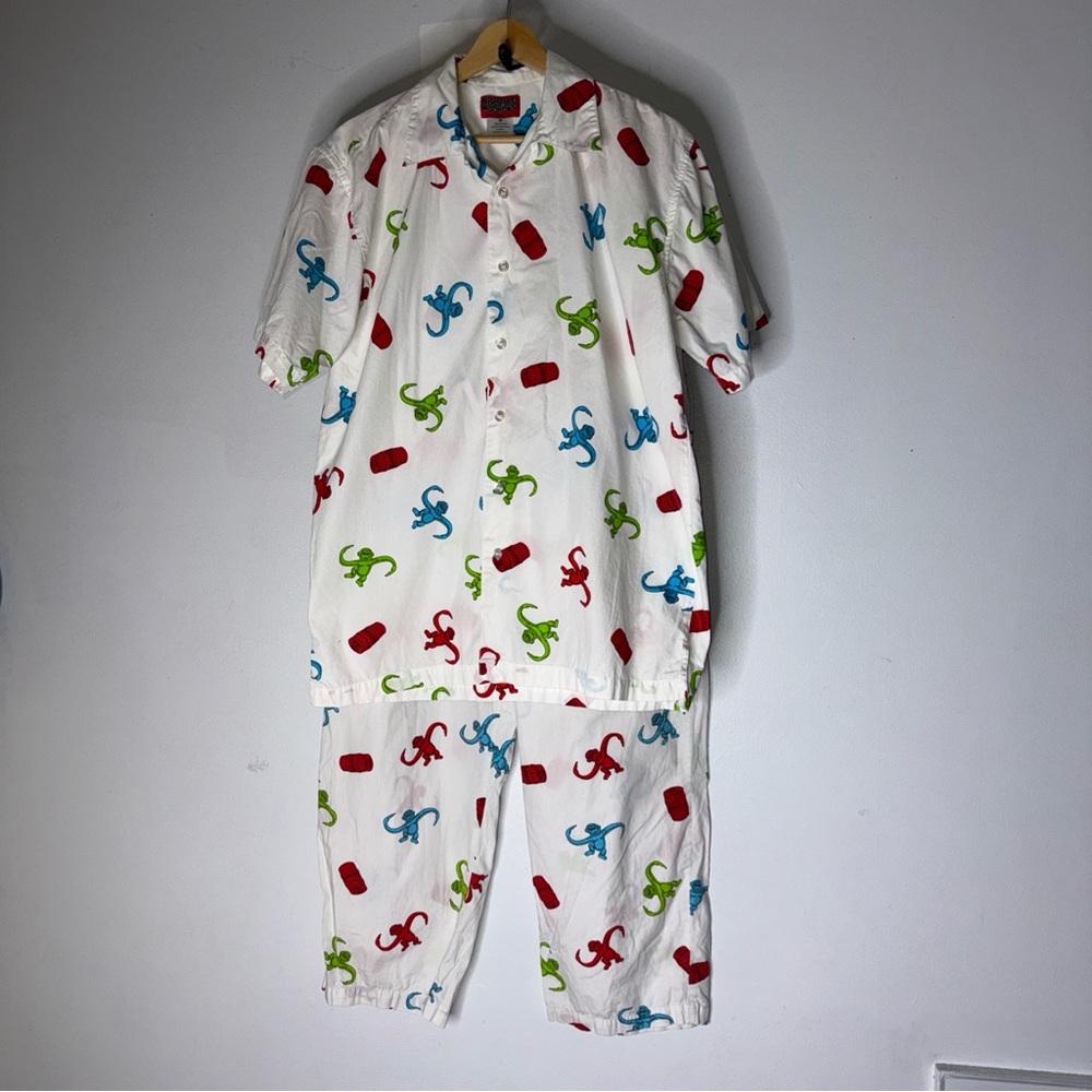 Vintage Y2K Hasbro Barrel Of Monkey Men’s Pajamas Set Medium
